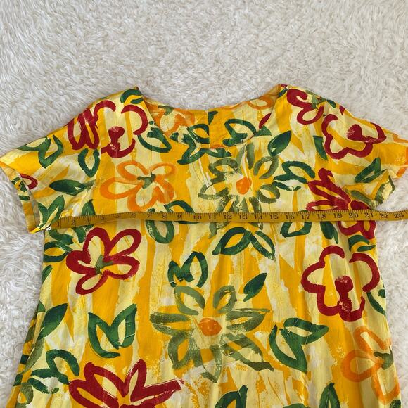 Vintage Xtreme Island Designs Short Sleeve Maxi Dress Bright Floral Large - Picture 5 of 9